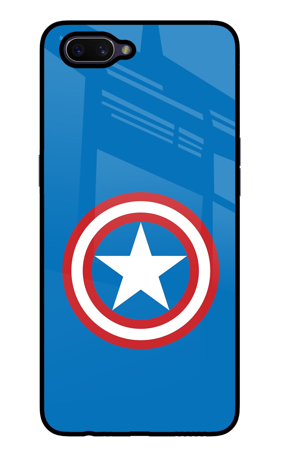 Captain America Logo Oppo A3S Glass Case