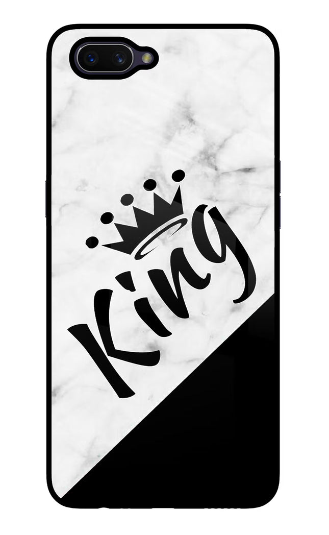 King Oppo A3S Glass Case Back Cover by Casekaro
