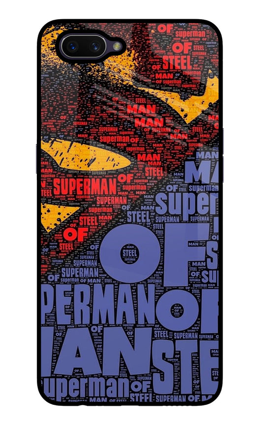 Superman Oppo A3S Glass Case