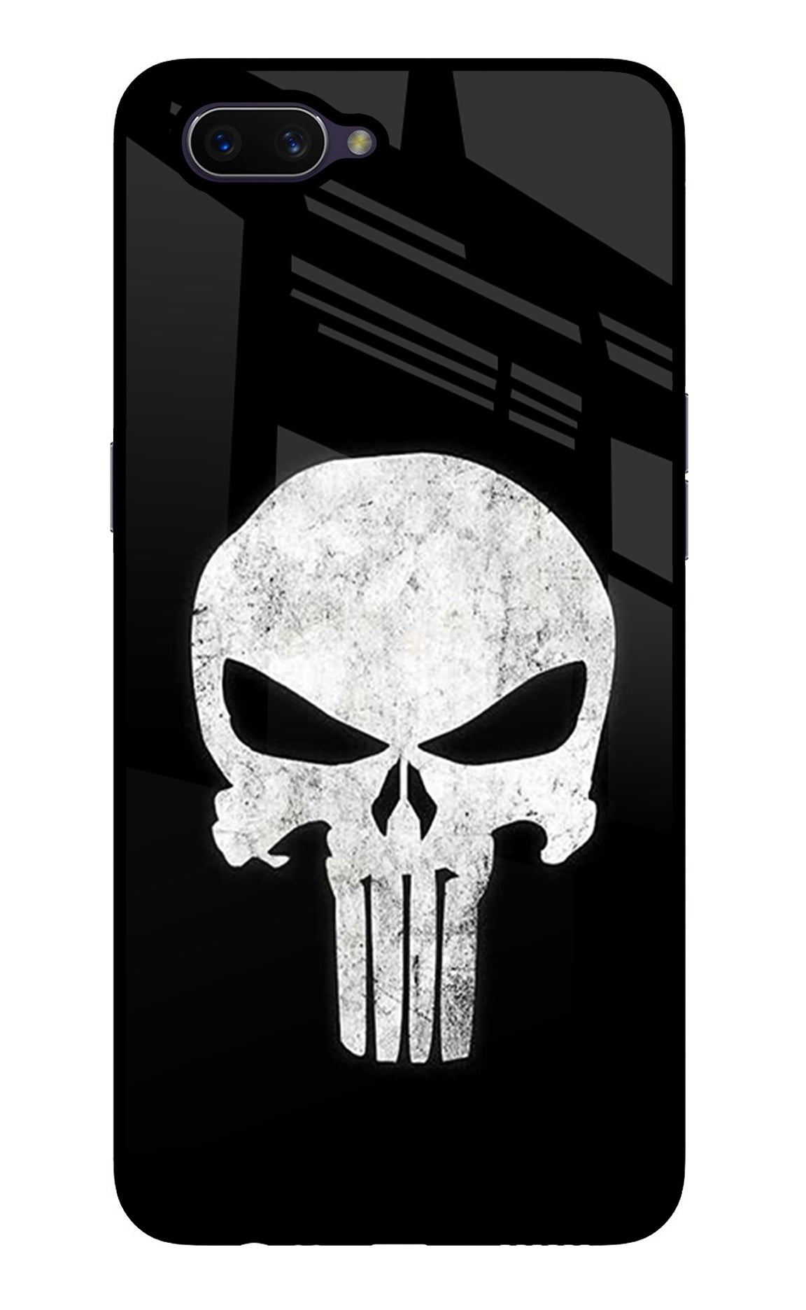 Punisher Skull Oppo A3S Glass Case
