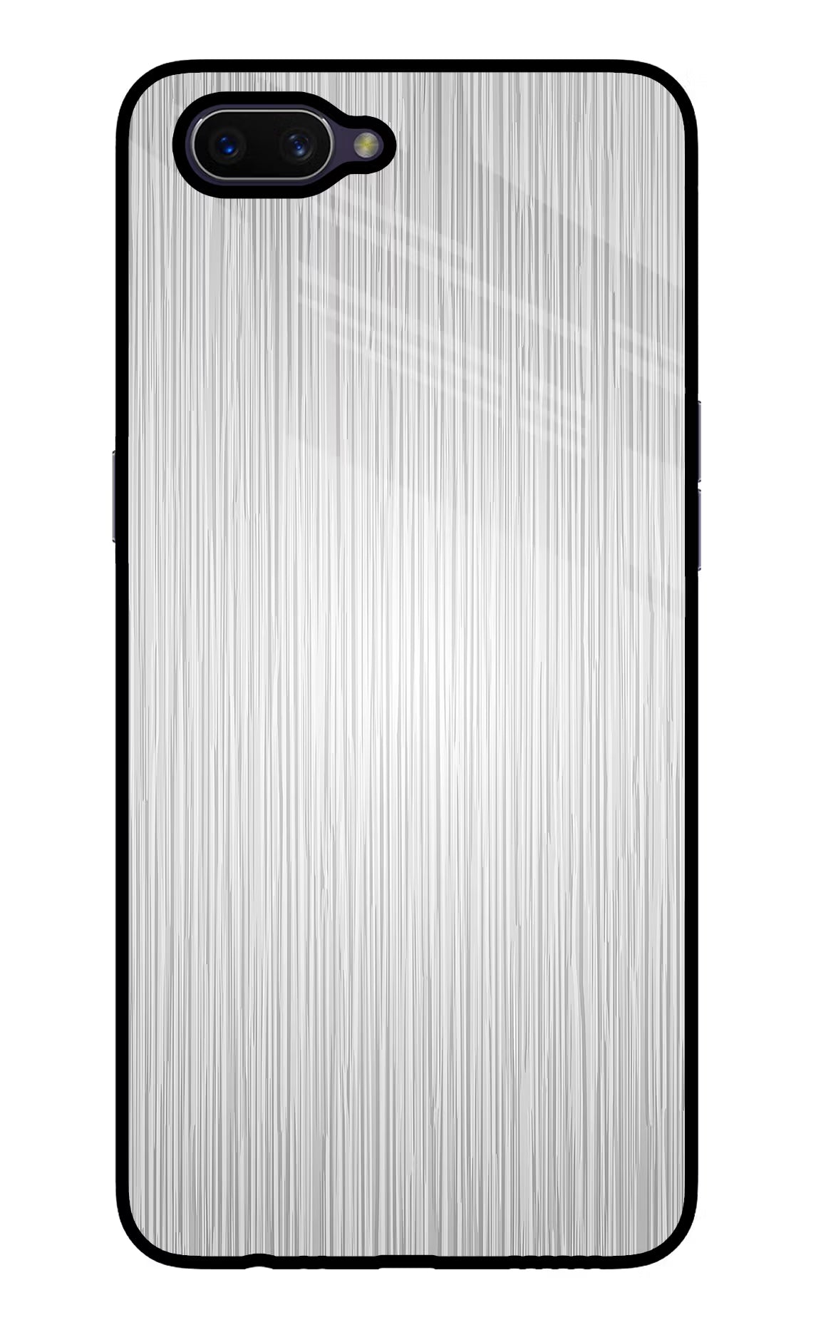 Wooden Grey Texture Oppo A3S Glass Case Back Cover by Casekaro