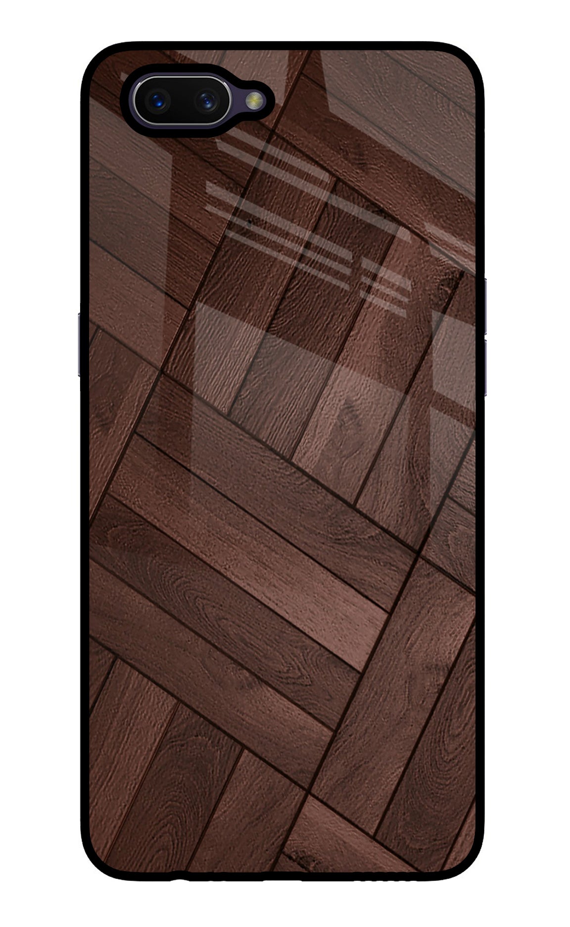 Wooden Texture Design Oppo A3S Back Cover