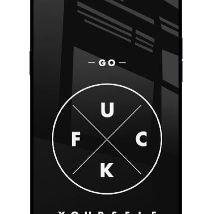 Go Fuck Yourself Oppo A3S Glass Case Back Cover by Casekaro