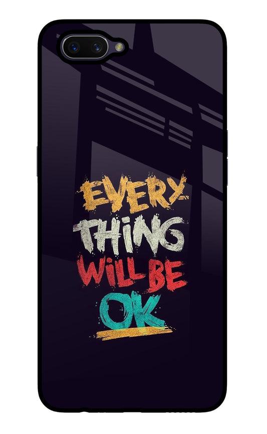 Everything Will Be Ok Oppo A3S Glass Case