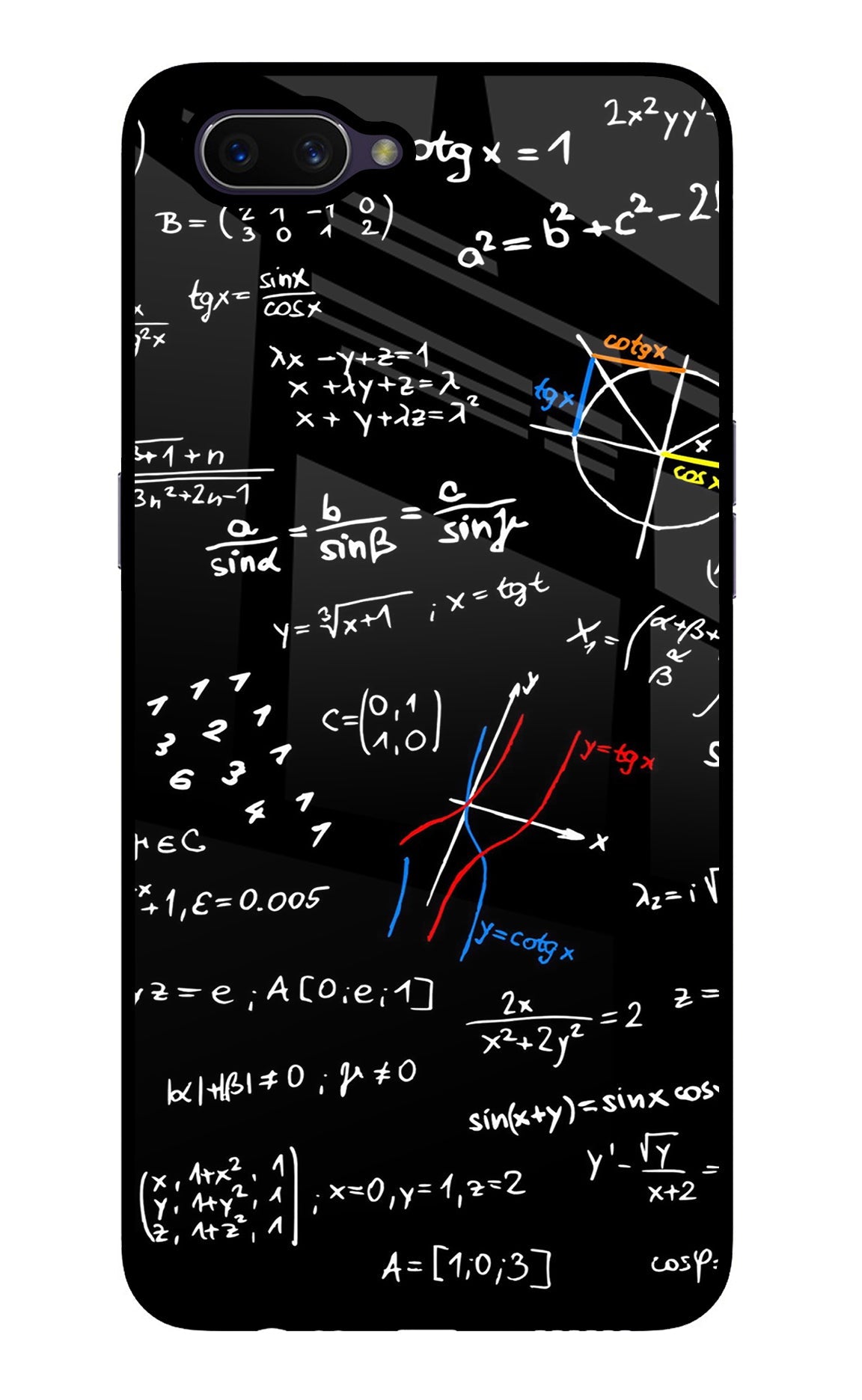 Mathematics Formula Oppo A3S Back Cover