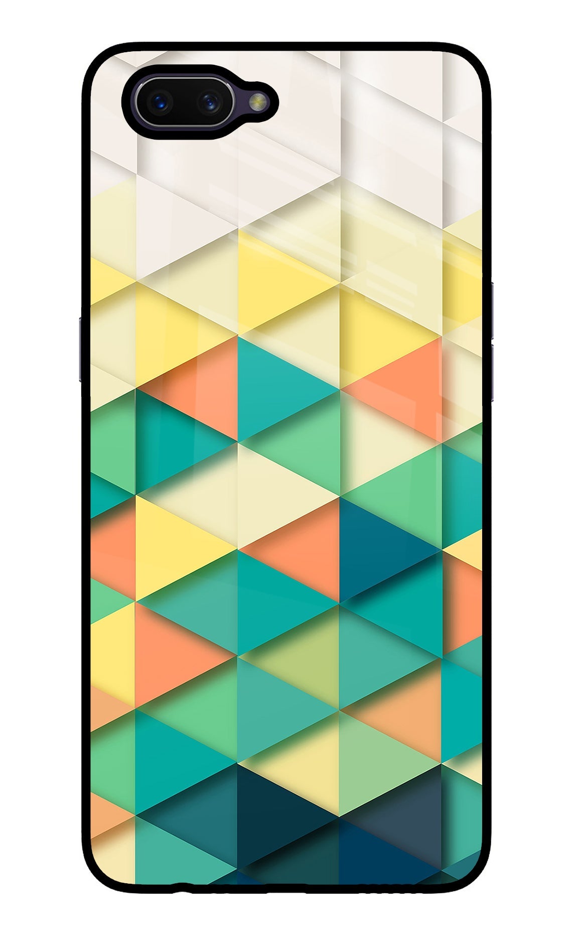 Abstract Oppo A3S Glass Case