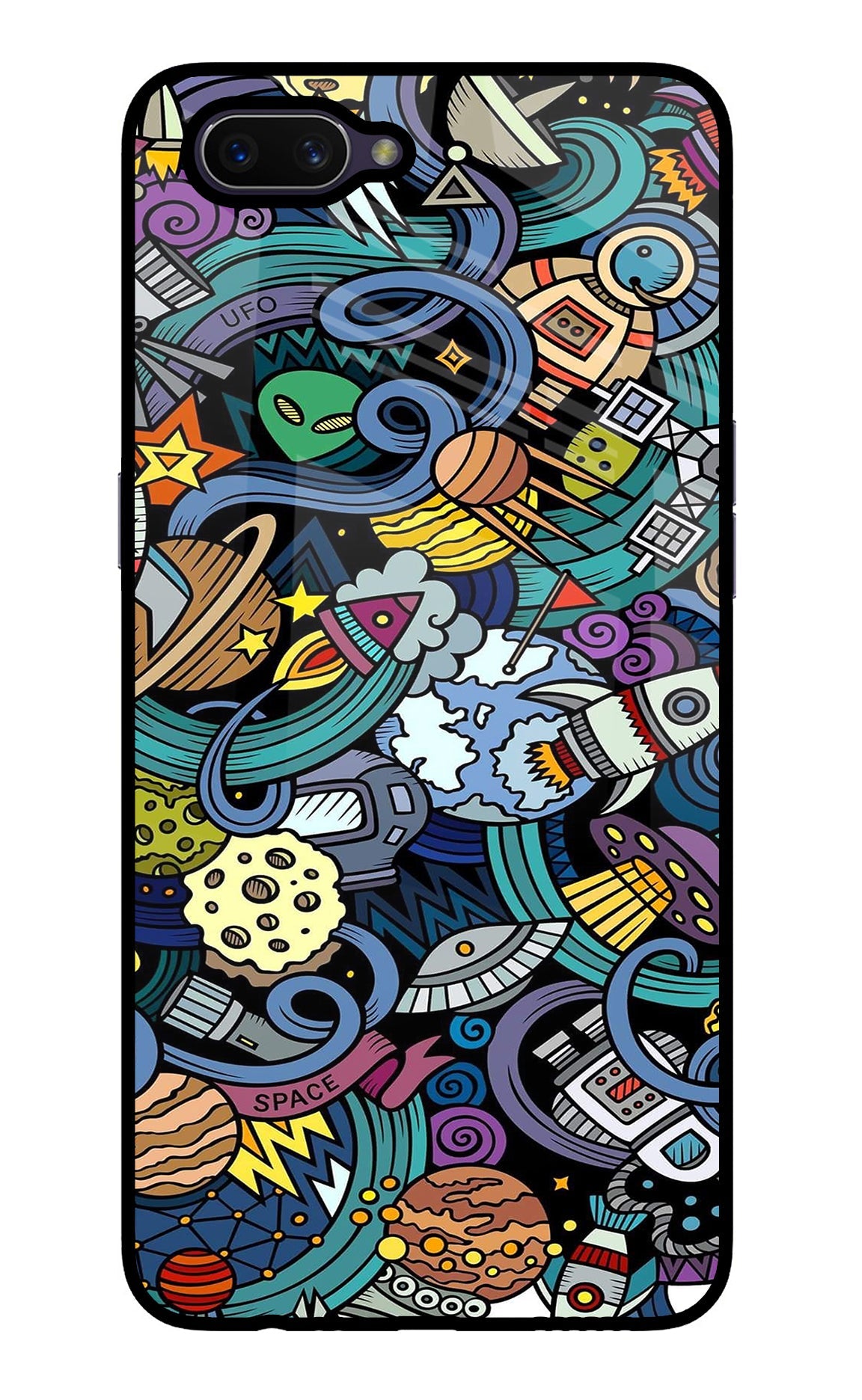 Space Abstract Oppo A3S Back Cover