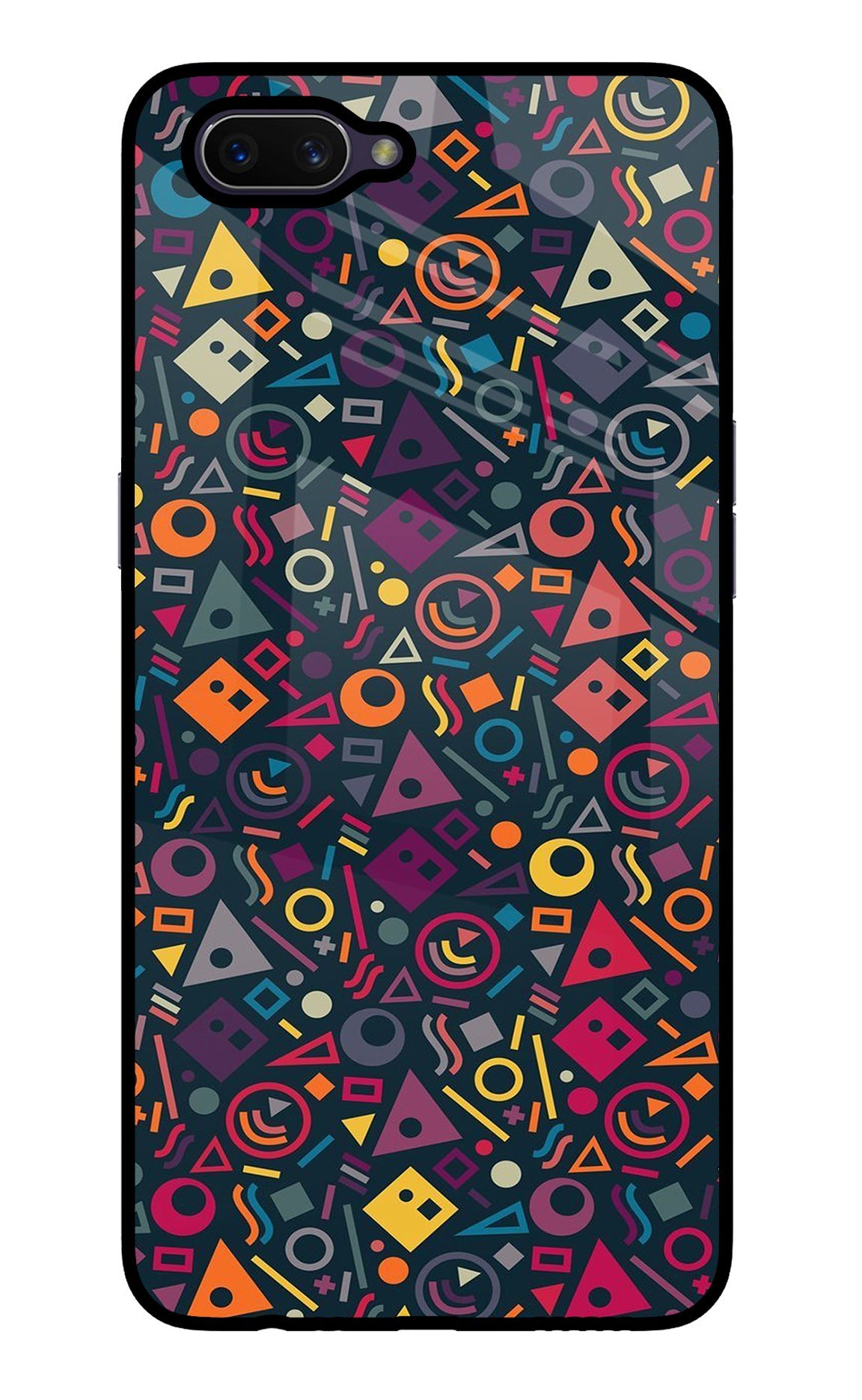 Geometric Abstract Oppo A3S Glass Case