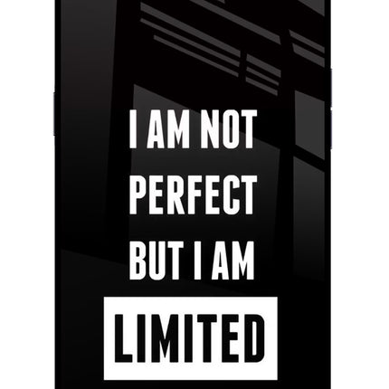 I Am Not Perfect But I Am Limited Edition Oppo A3S Glass Case Back Cover by Casekaro