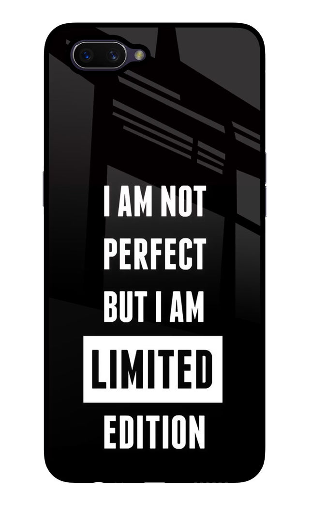 I Am Not Perfect But I Am Limited Edition Oppo A3S Glass Case Back Cover by Casekaro