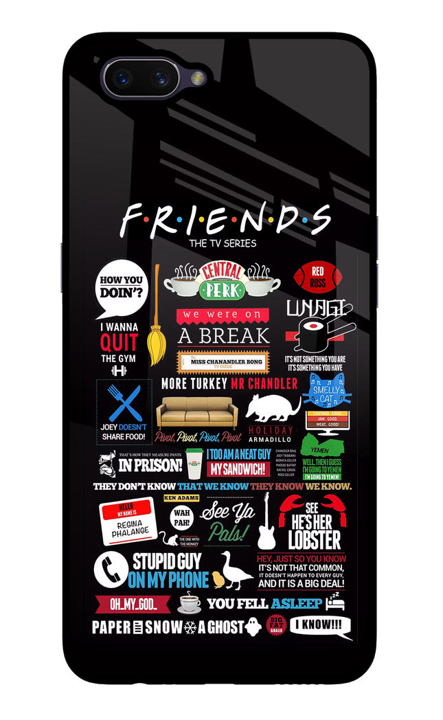 FRIENDS Oppo A3S Glass Case Back Cover by Casekaro