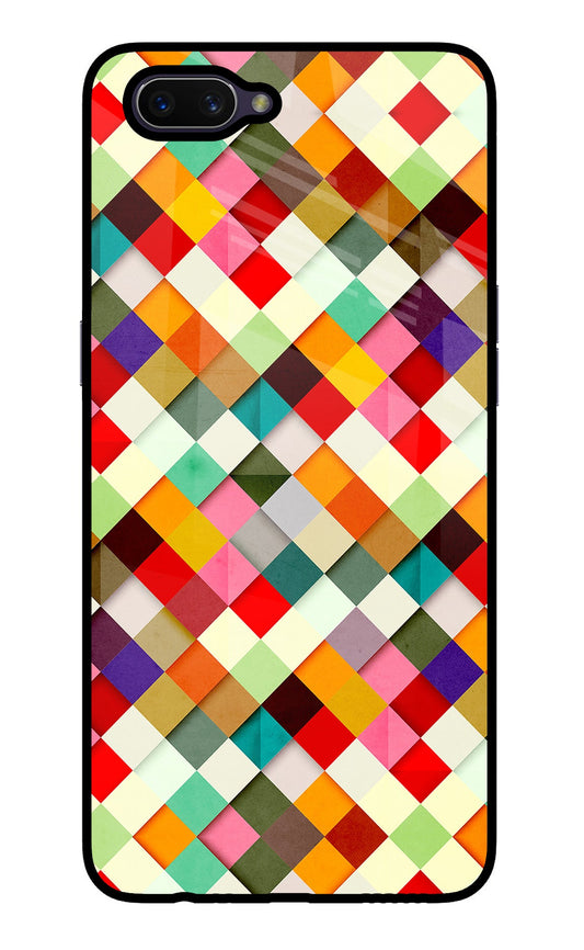 Geometric Abstract Colorful Oppo A3S Glass Case