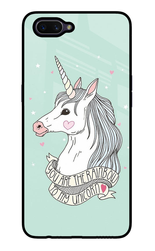 Unicorn Wallpaper Oppo A3S Glass Case