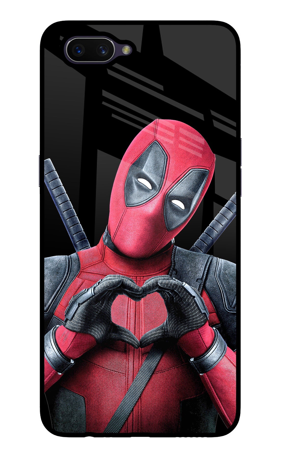 Deadpool Oppo A3S Glass Case