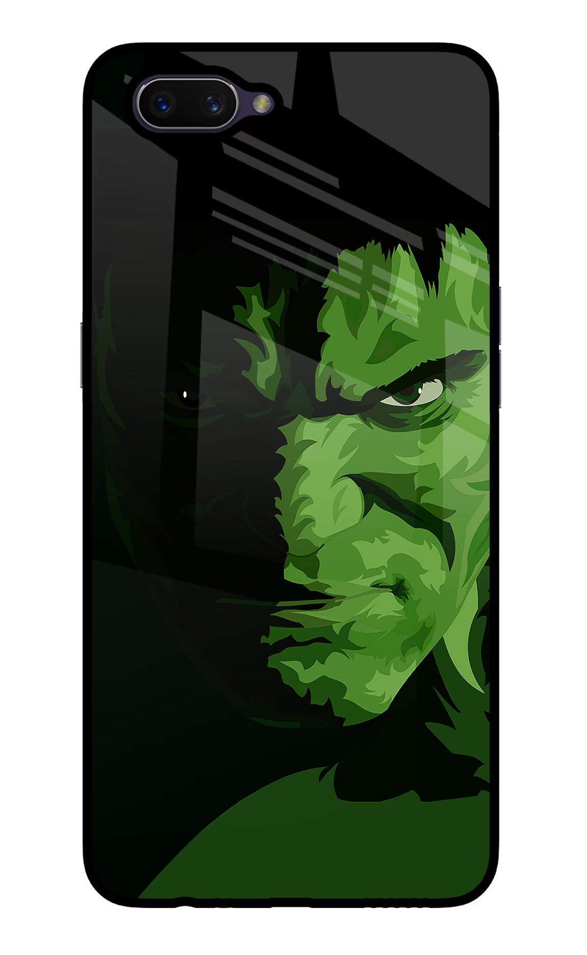 HULK Oppo A3S Glass Case Back Cover by Casekaro