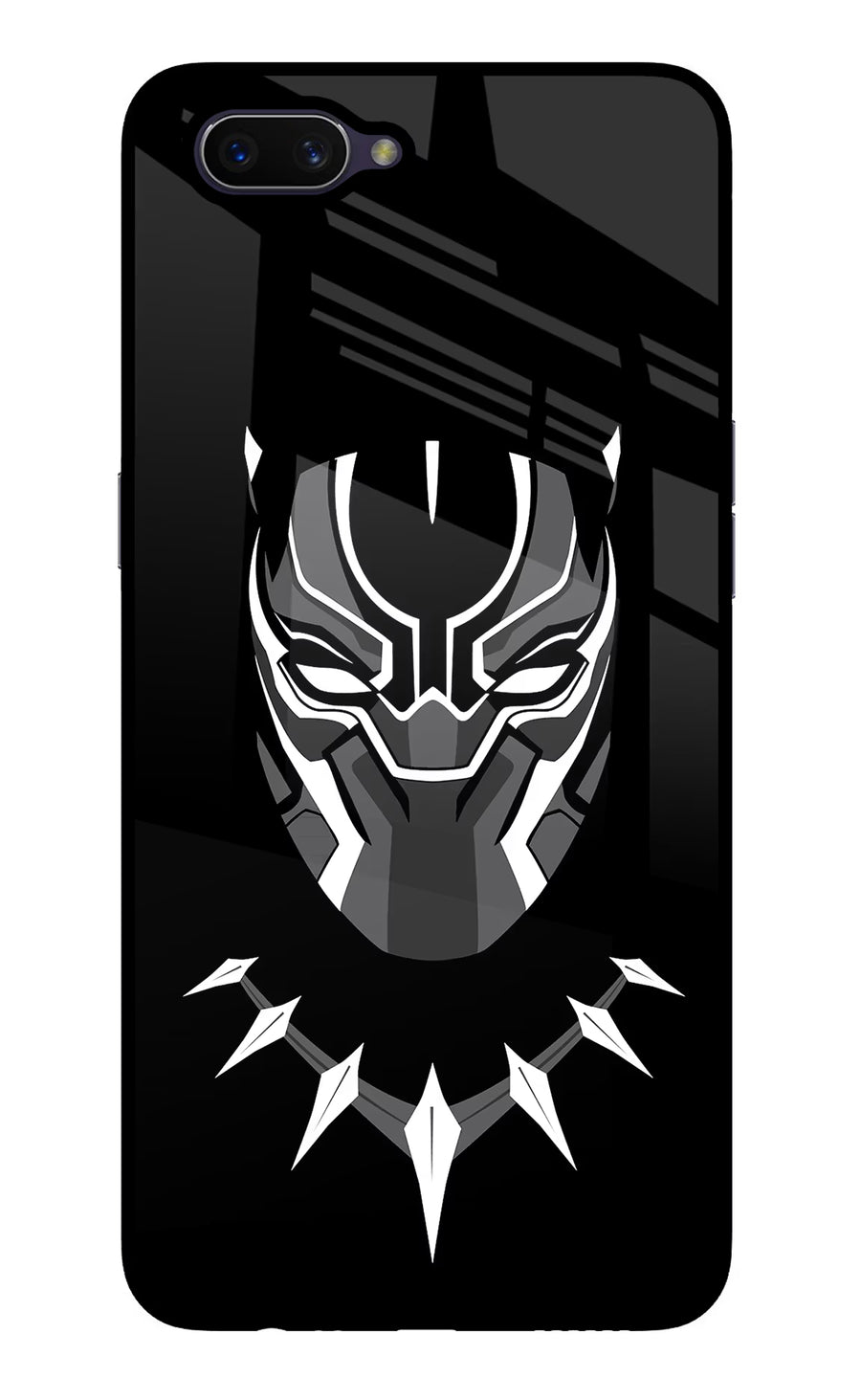 Black Panther Oppo A3S Back Cover, Glass case