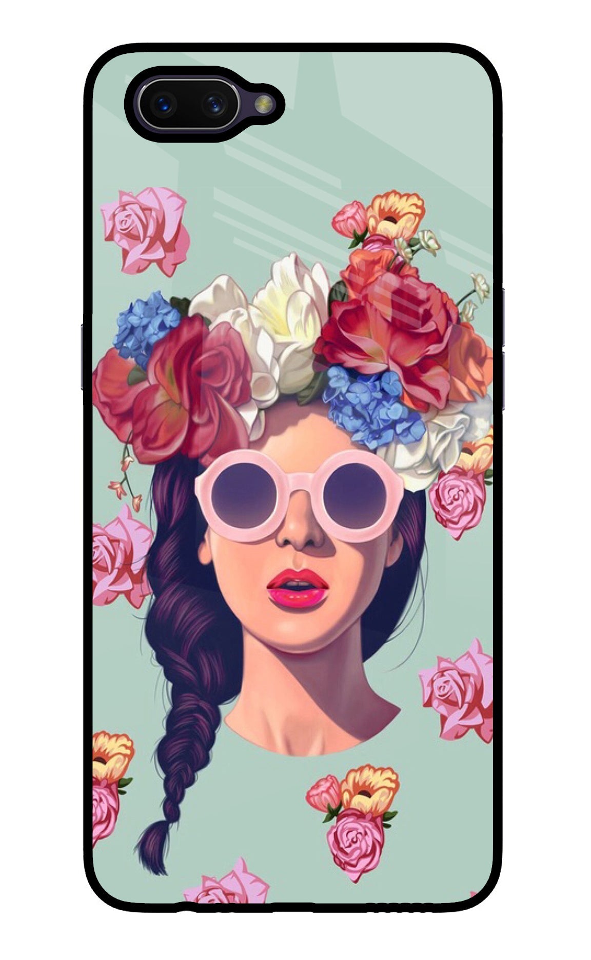 Pretty Girl Oppo A3S Glass Case