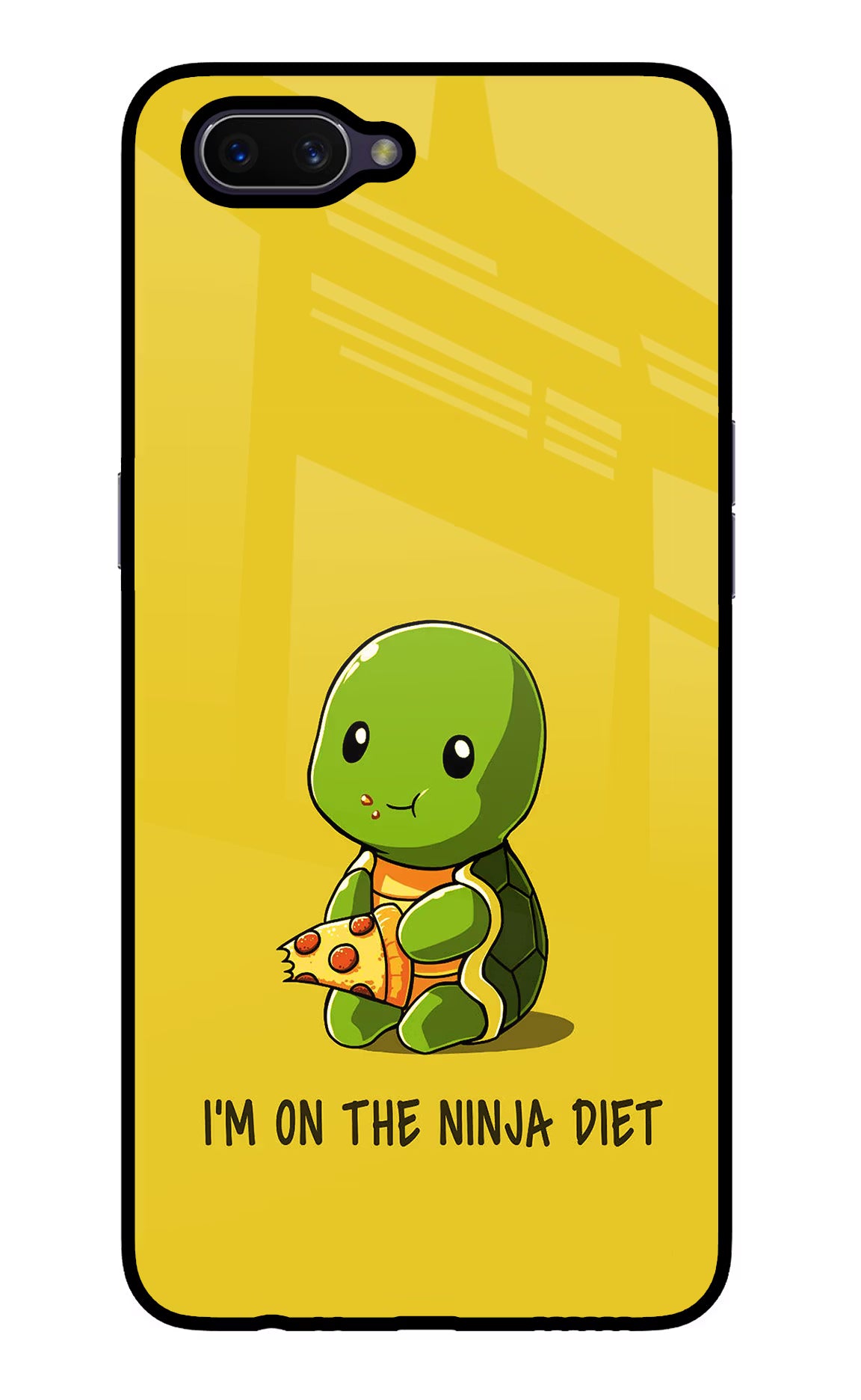 I'm on Ninja Diet Oppo A3S Glass Case Back Cover by Casekaro