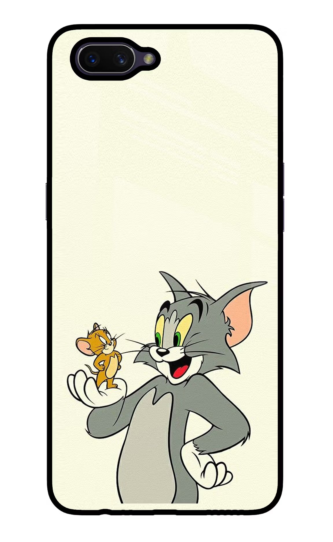 Tom & Jerry Oppo A3S Glass Case Back Cover by Casekaro