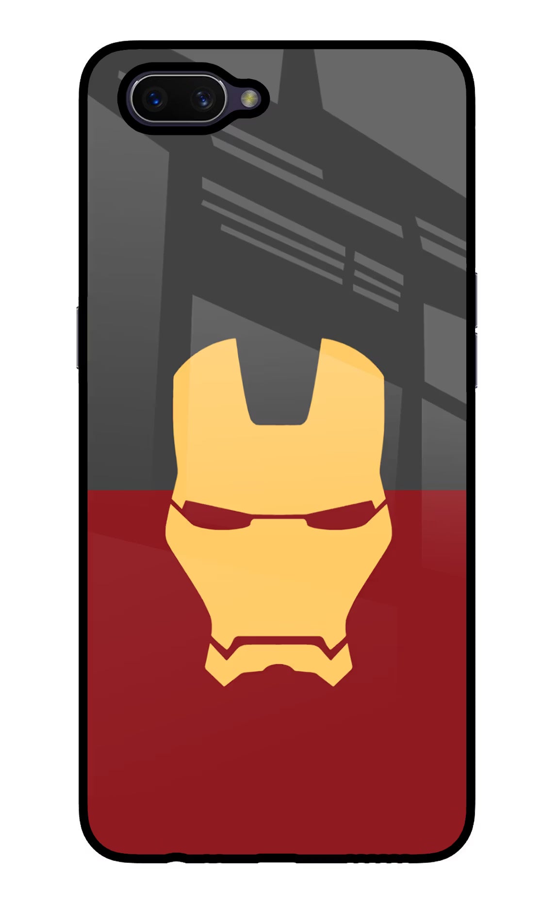 Ironman Oppo A3S Glass Case Back Cover by Casekaro