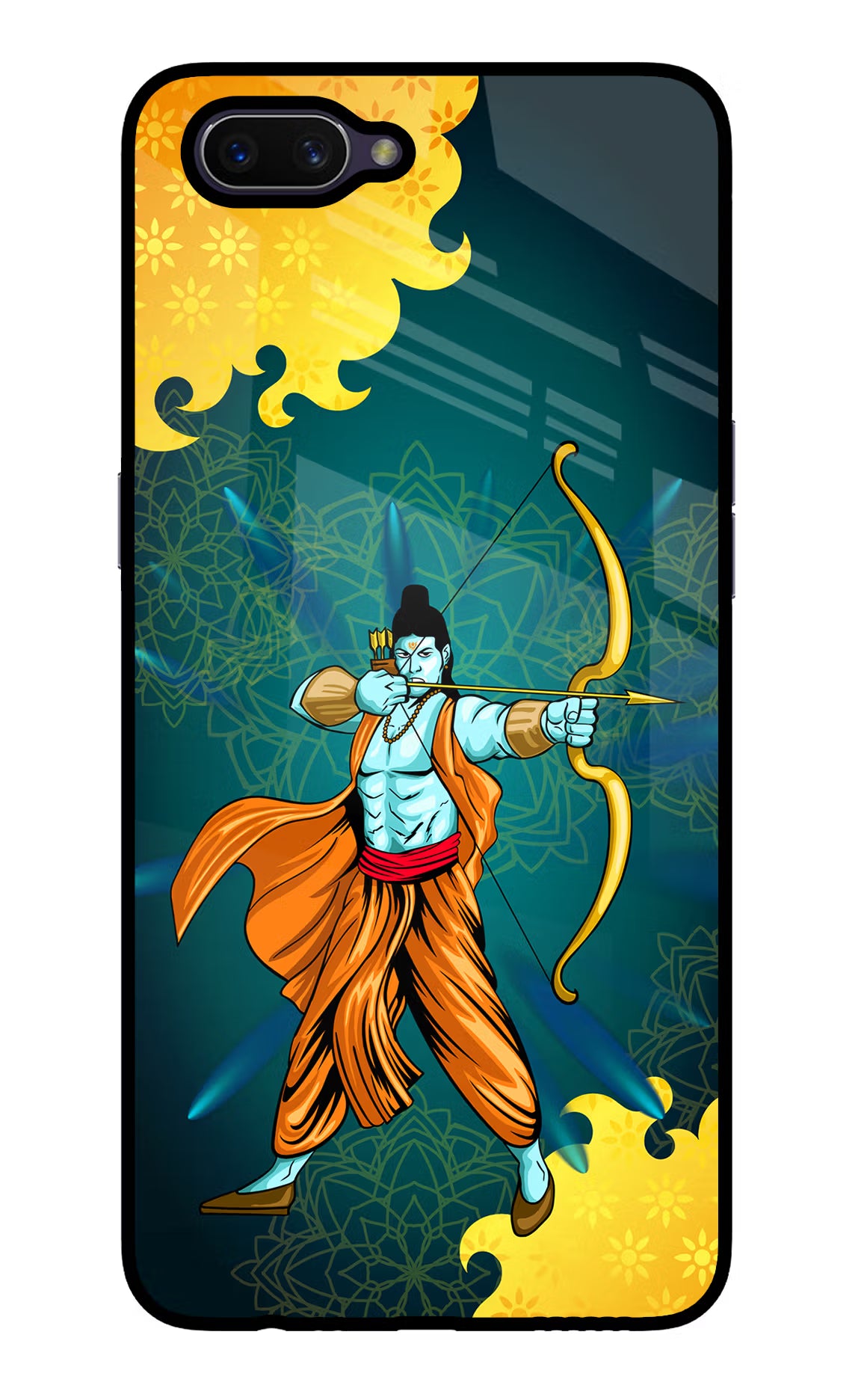 Lord Ram - 6 Oppo A3S Glass Case Back Cover by Casekaro