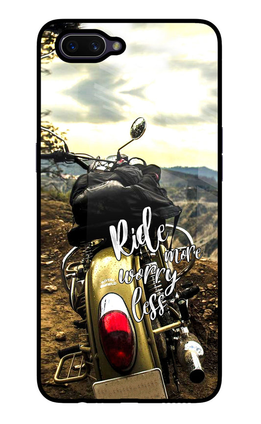 Ride More Worry Less Oppo A3S Glass Case