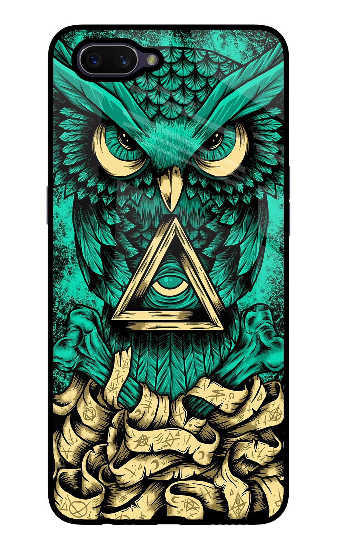 Green Owl Oppo A3S Back Cover