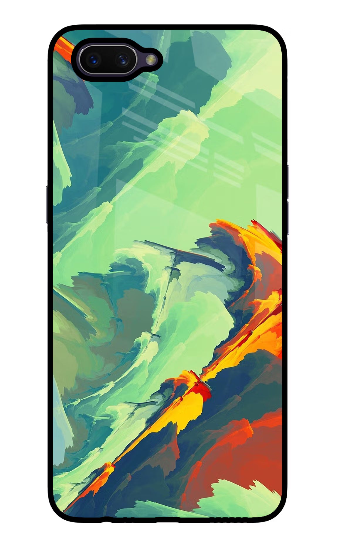 Paint Art Oppo A3S Glass Case Back Cover by Casekaro
