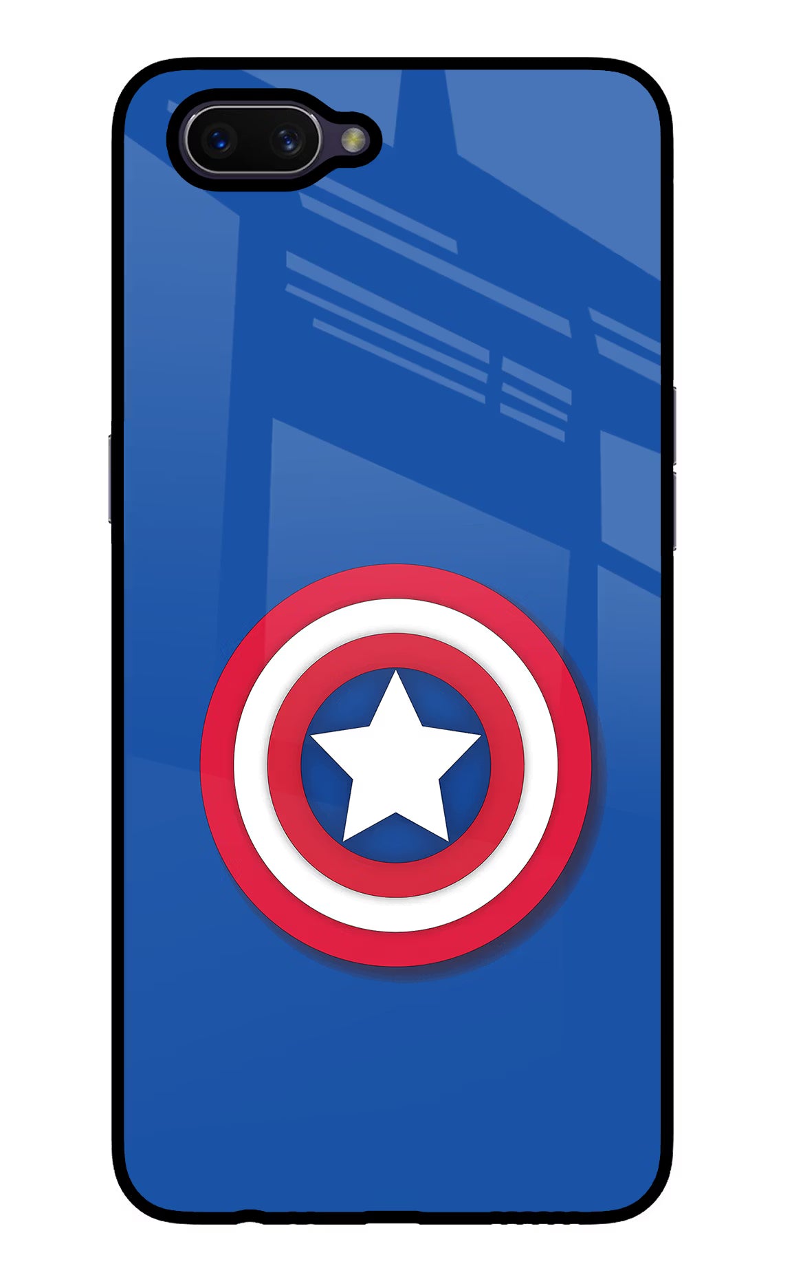 Shield Oppo A3S Glass Case Back Cover by Casekaro