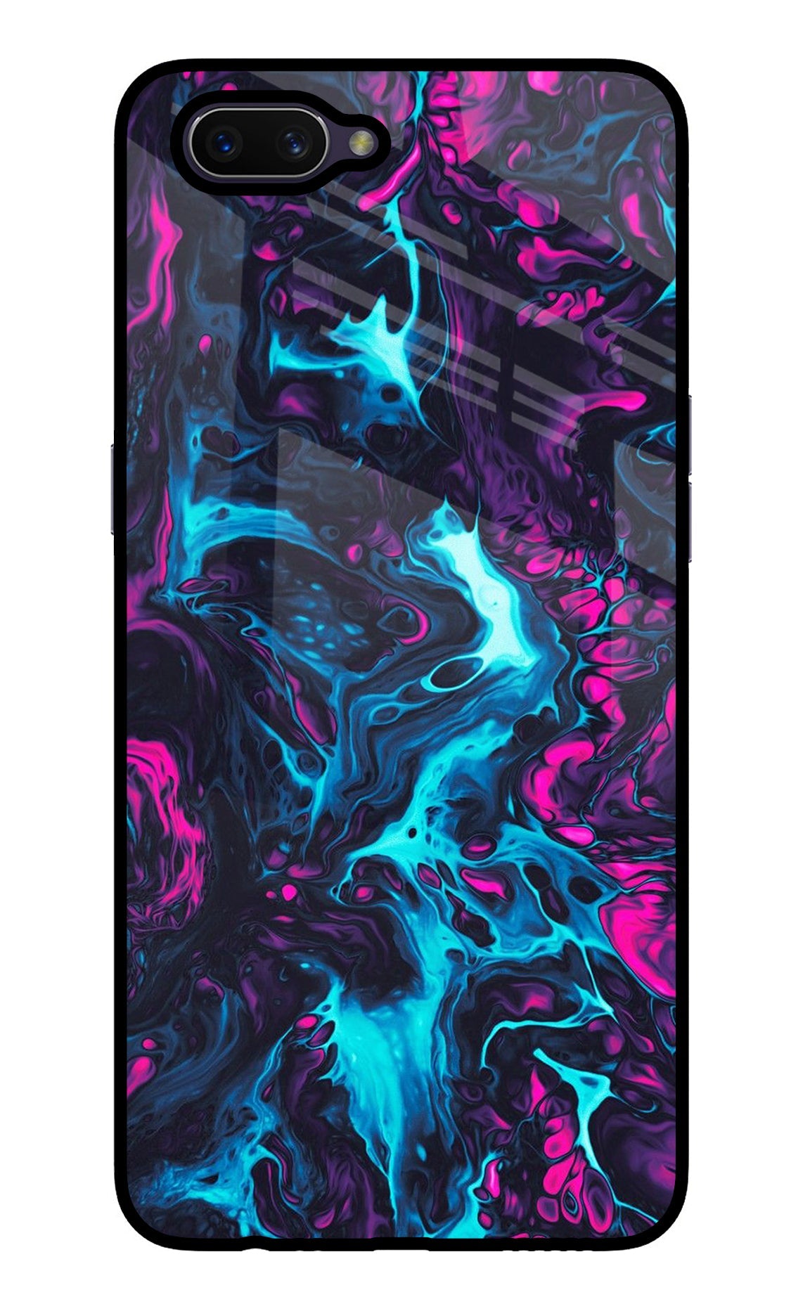 Abstract Oppo A3S Glass Case