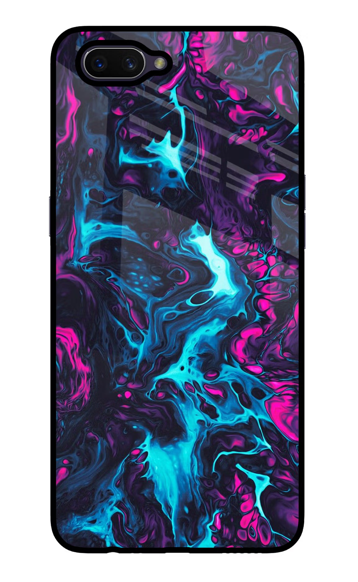 Abstract Oppo A3S Glass Case Back Cover by Casekaro