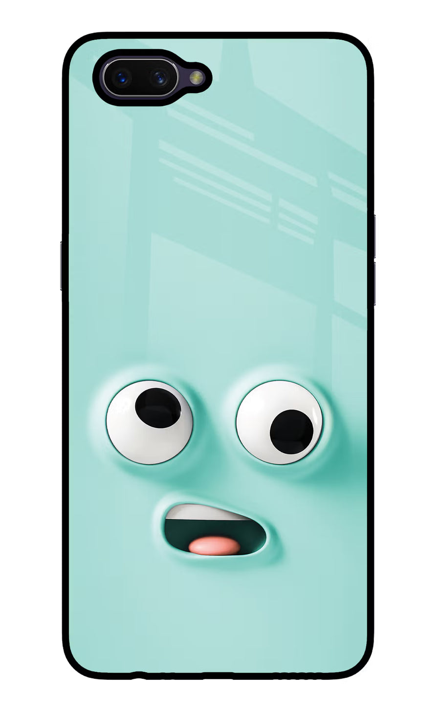 Funny Cartoon Oppo A3S Back Cover, Glass case