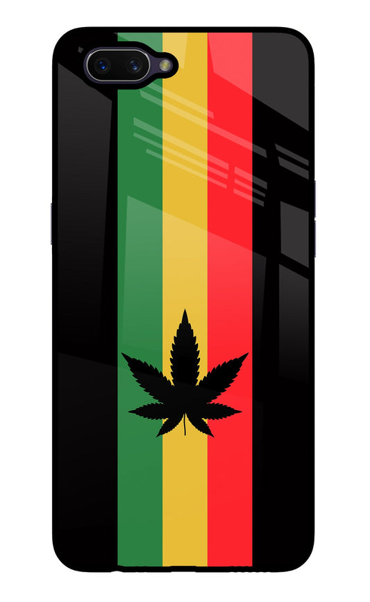 Weed Flag Oppo A3S Glass Case