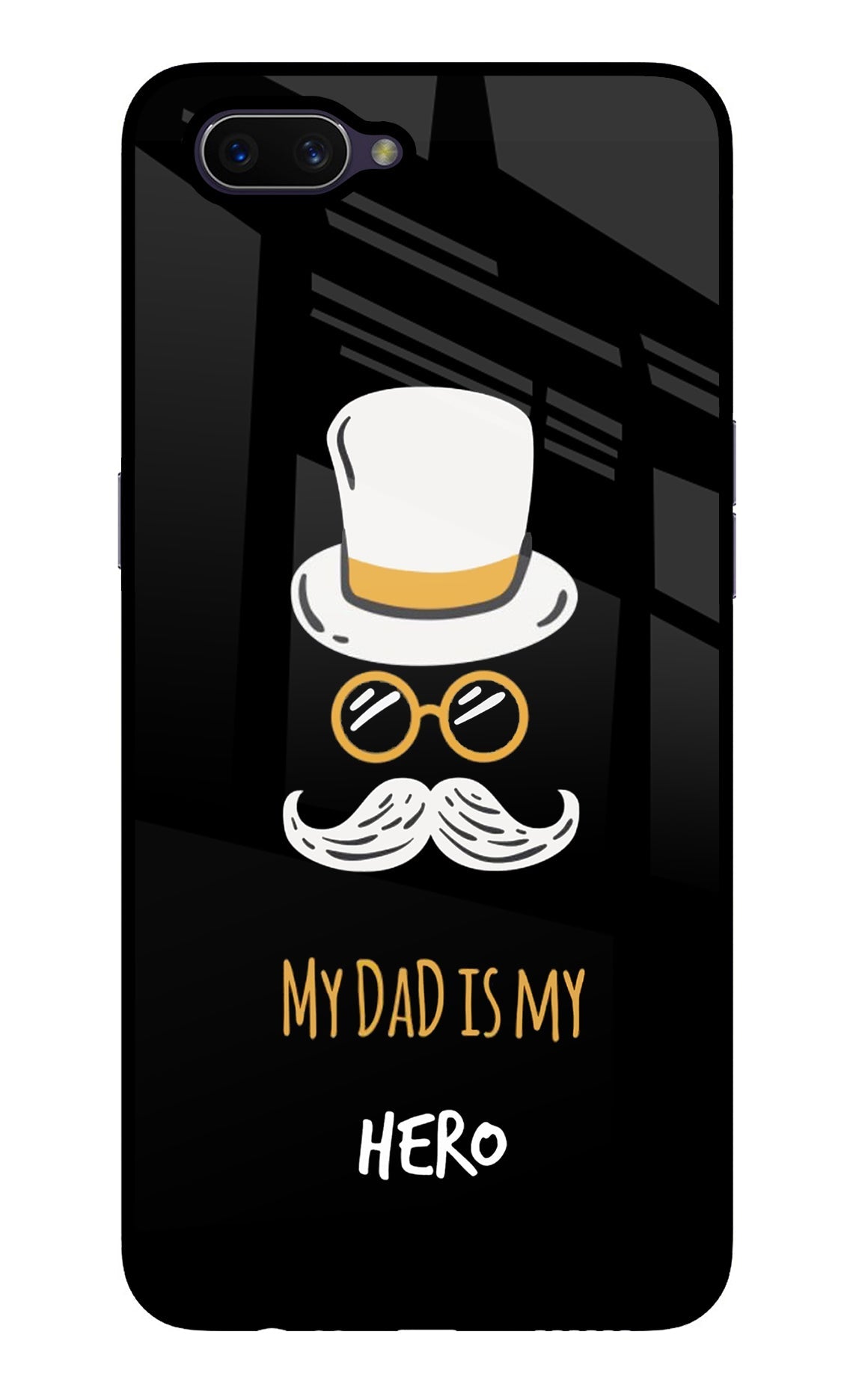 My Dad Is My Hero Oppo A3S Glass Case