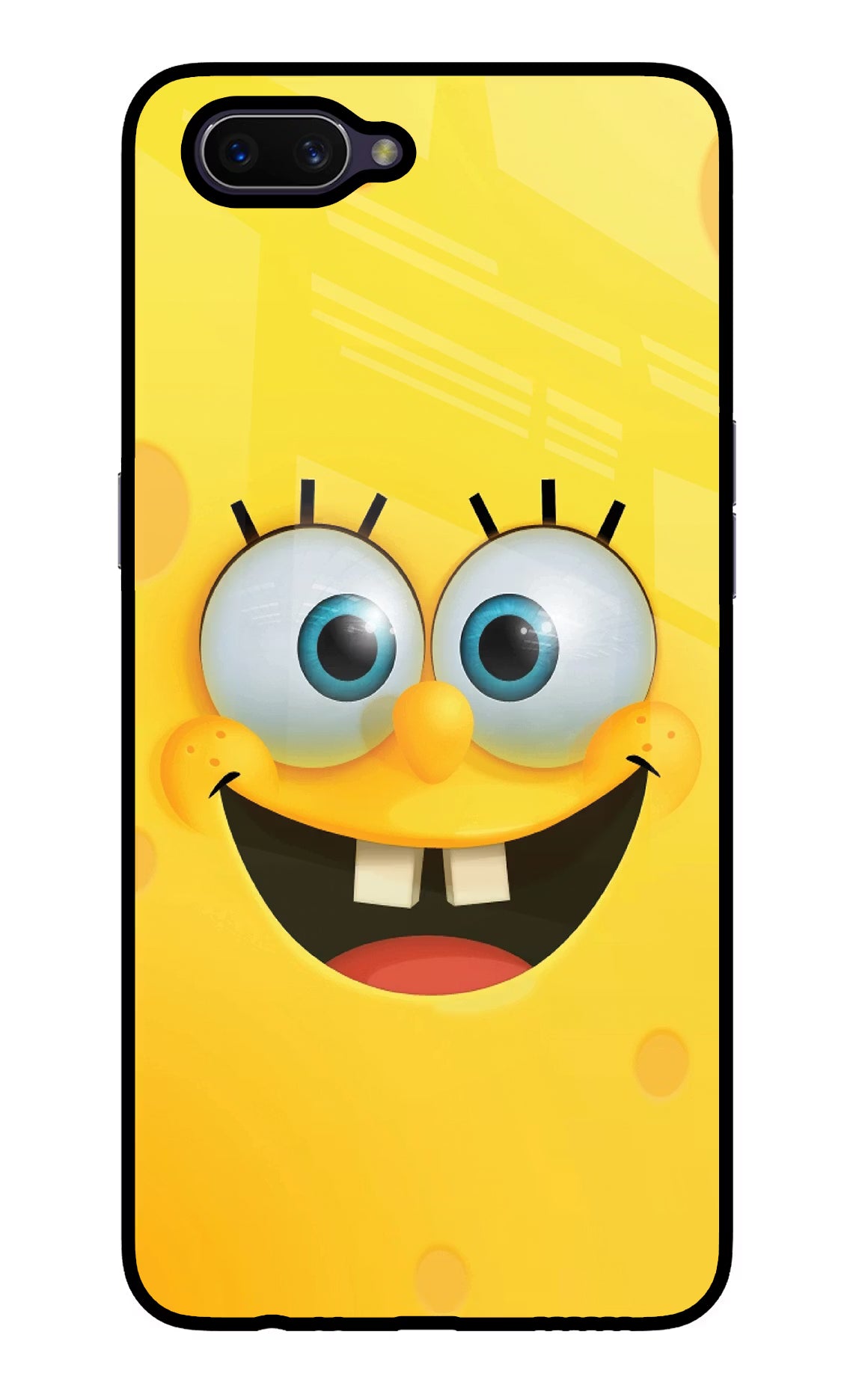 Sponge 1 Oppo A3S Glass Case Back Cover by Casekaro
