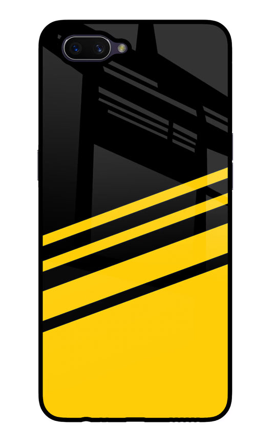 Yellow Shades Oppo A3S Glass Case