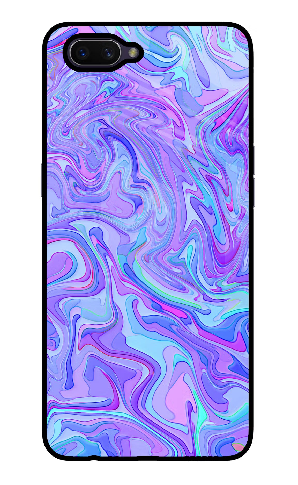 Glitter Oppo A3S Glass Case Back Cover by Casekaro