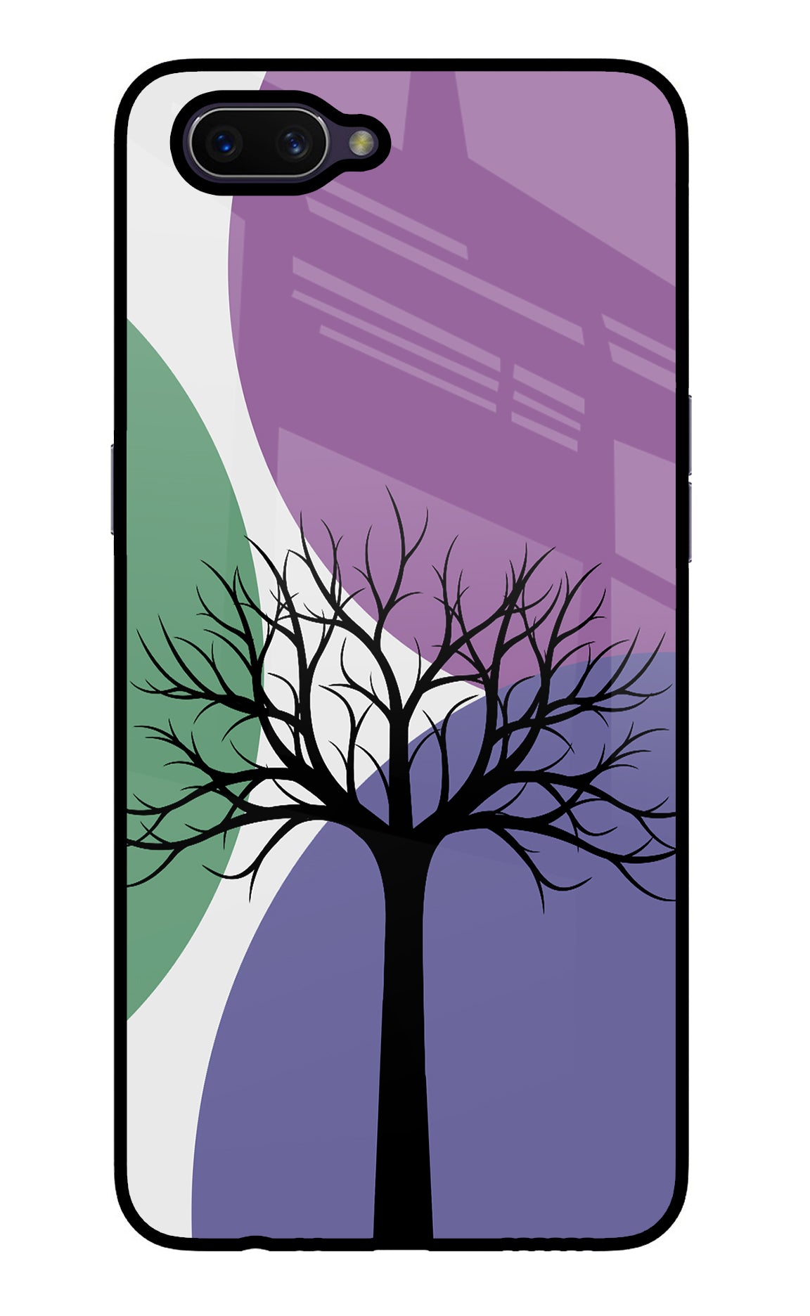Tree Art Oppo A3S Glass Case