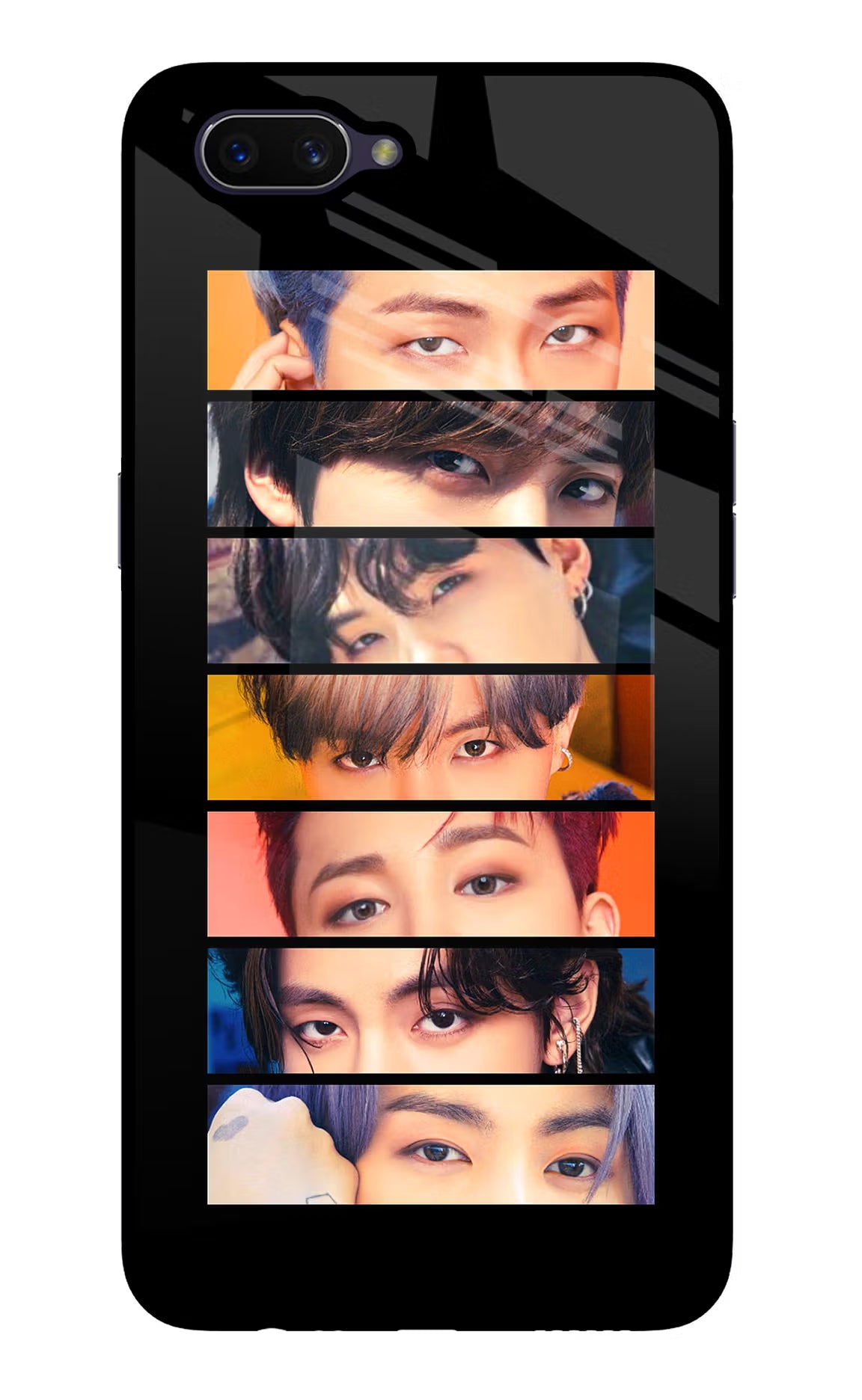 BTS Eyes Oppo A3S Glass Case Back Cover by Casekaro