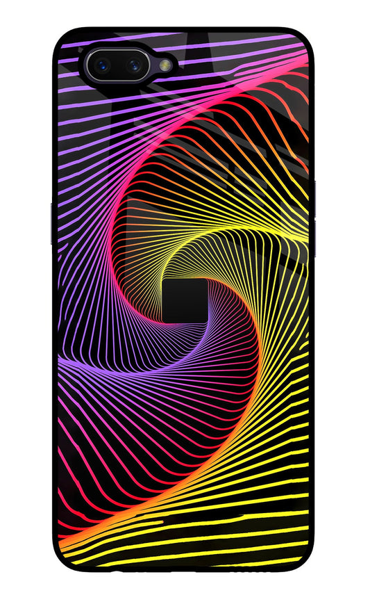 Colorful Strings Oppo A3S Glass Case