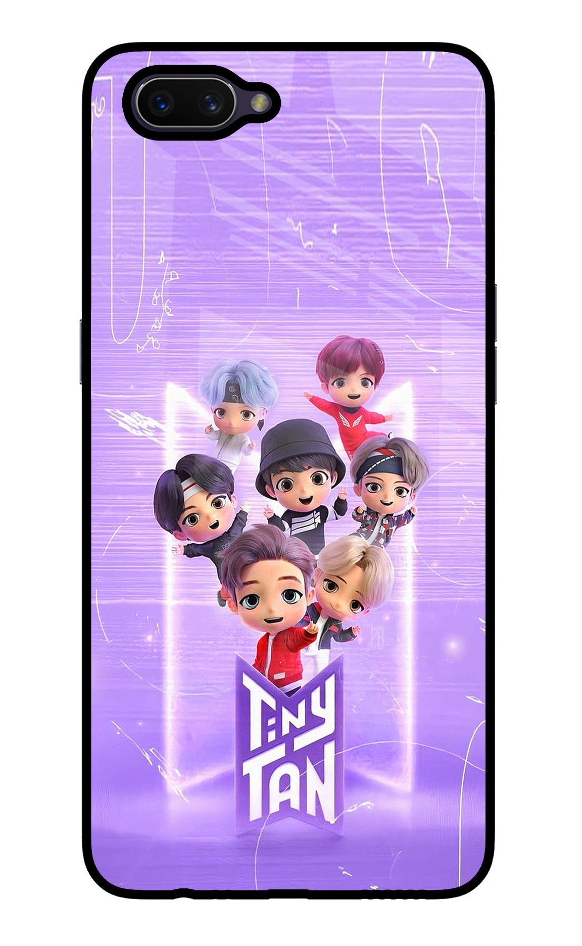 BTS Tiny Tan Oppo A3S Glass Case