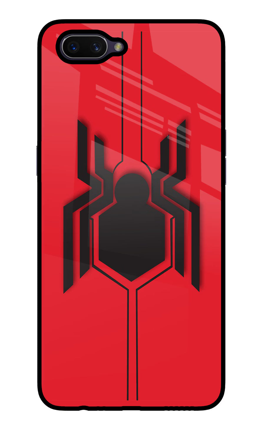Spider Oppo A3S Back Cover, Glass case