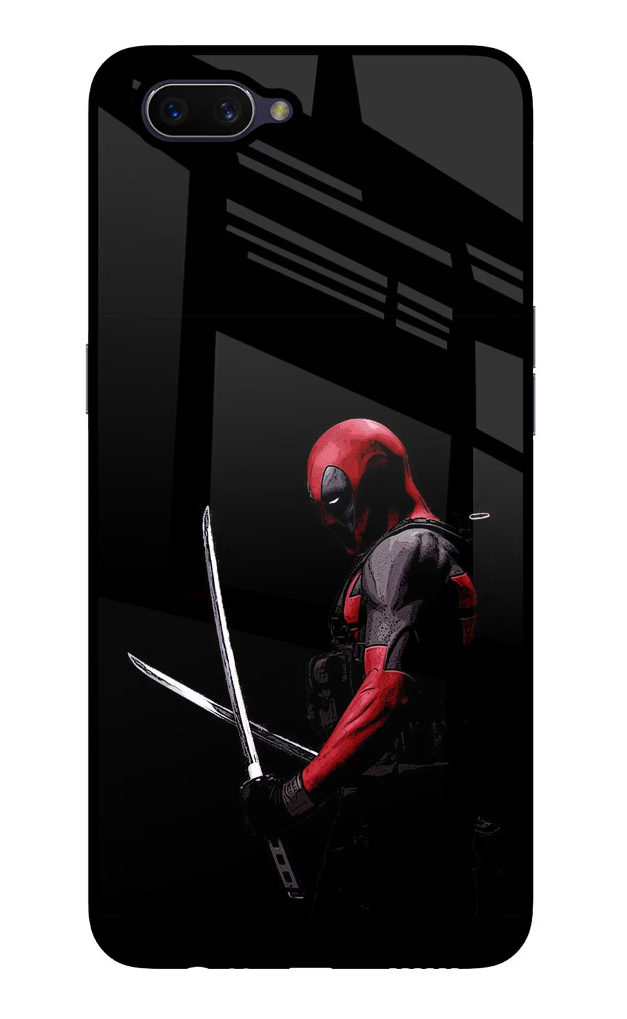 Deadpool Oppo A3S Back Cover, Glass case