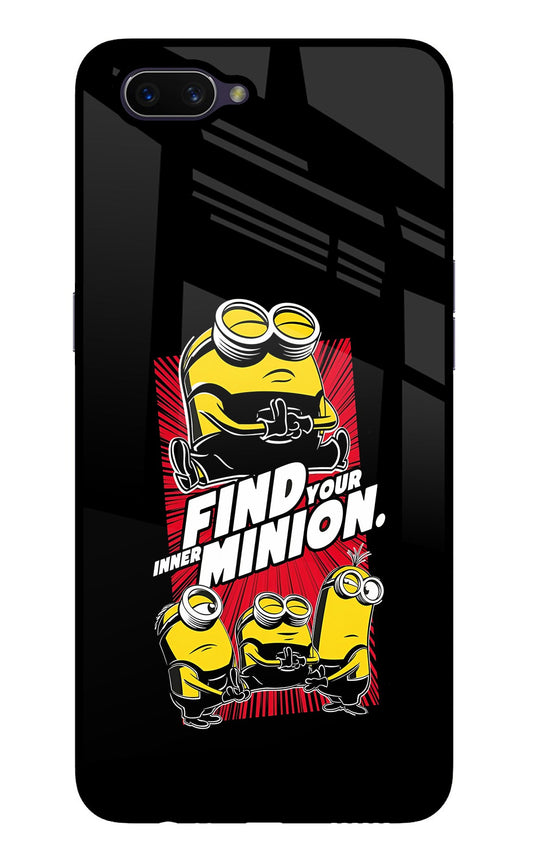 Find your inner Minion Oppo A3S Glass Case