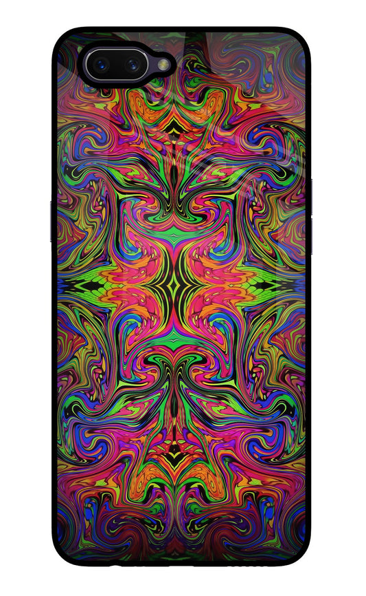 Psychedelic Art Oppo A3S Glass Case