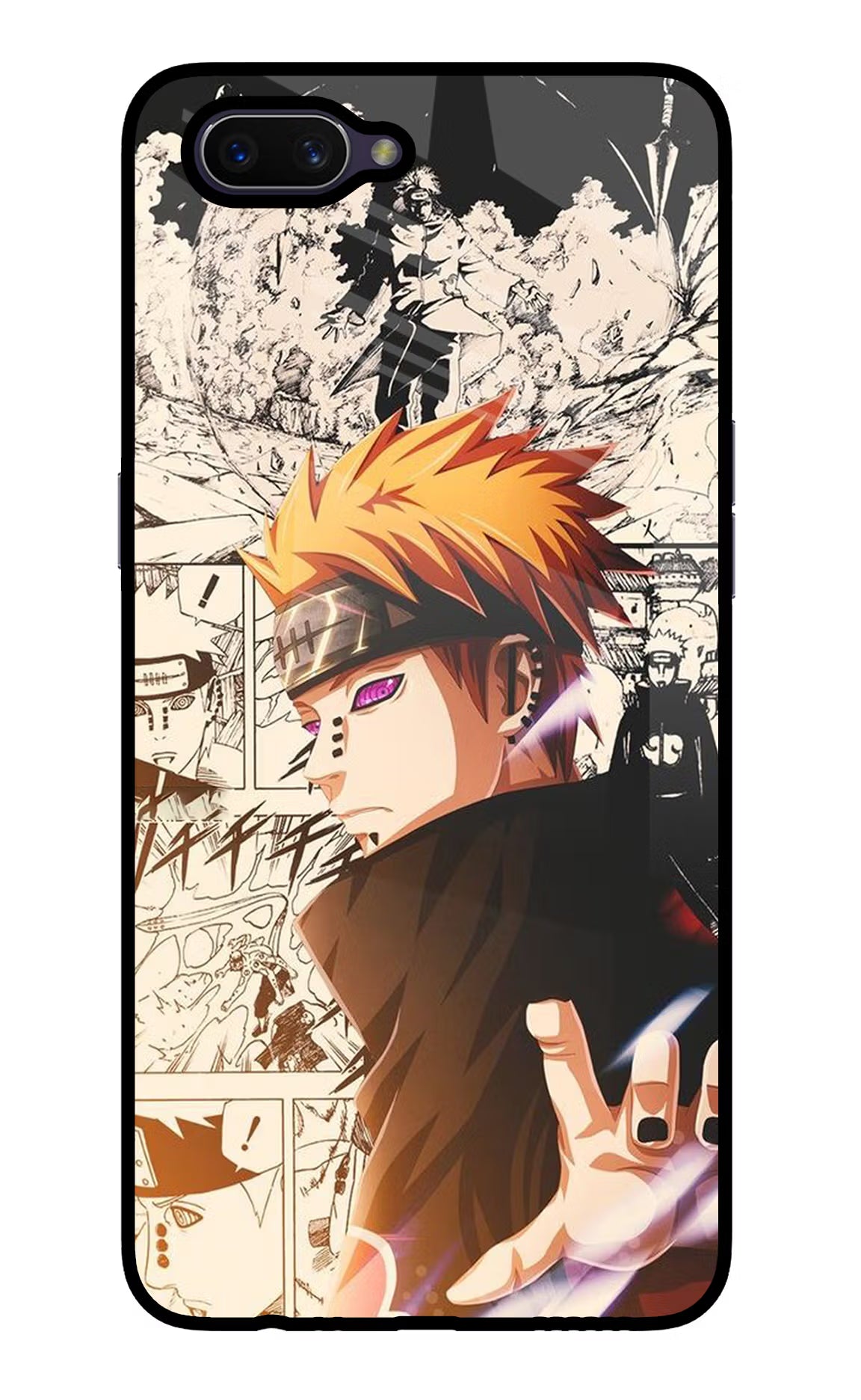 Pain Anime Oppo A3S Glass Case Back Cover by Casekaro