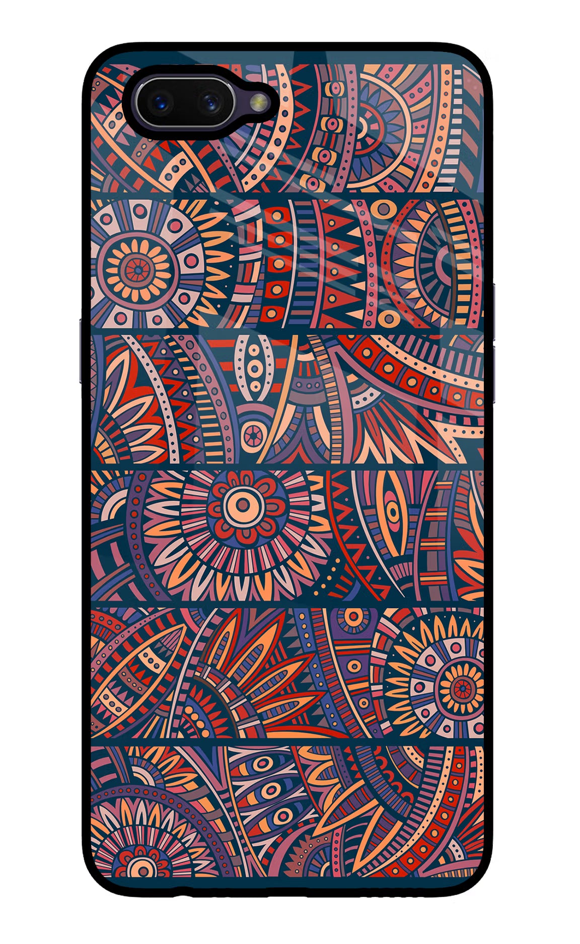 African Culture Design Oppo A3S Glass Case Back Cover by Casekaro
