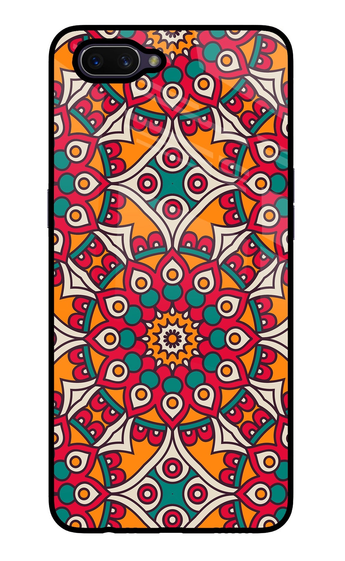 Mandala Art Oppo A3S Glass Case