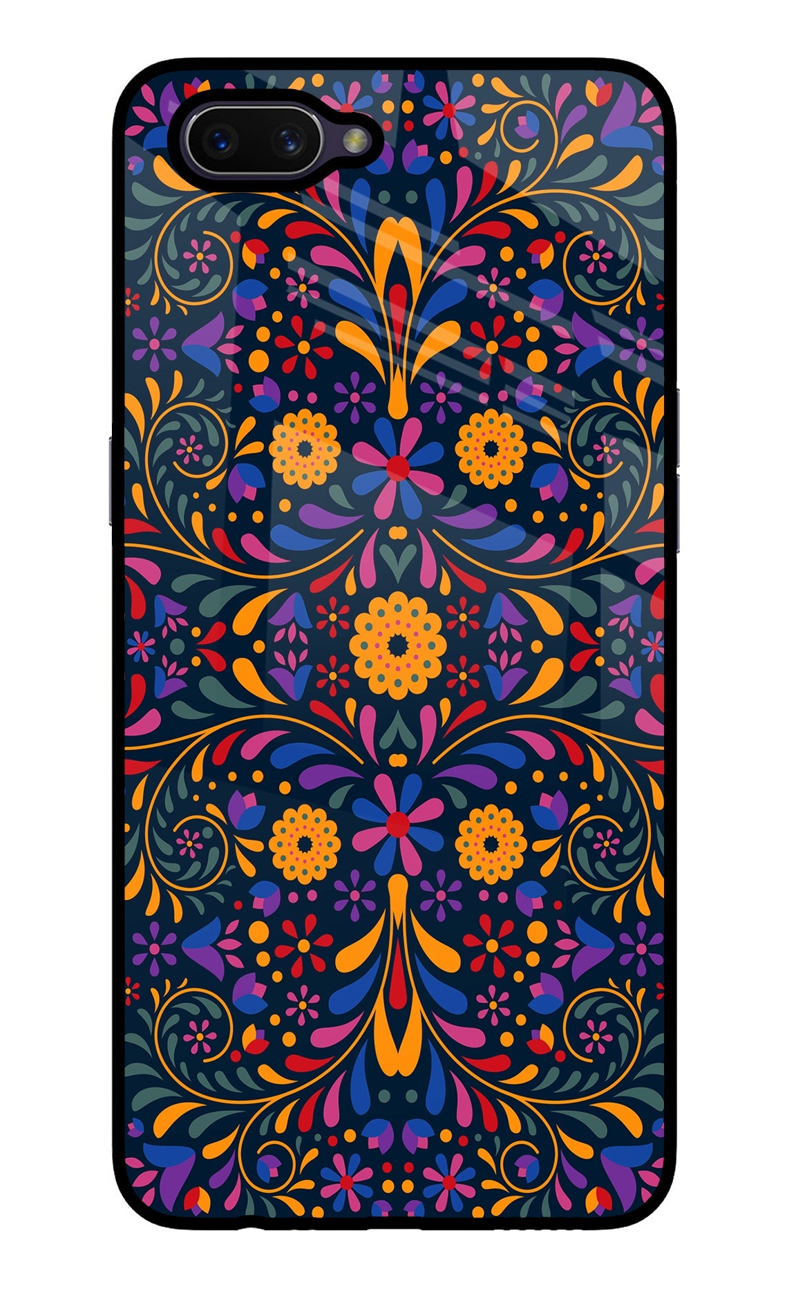 Mexican Art Oppo A3S Glass Case