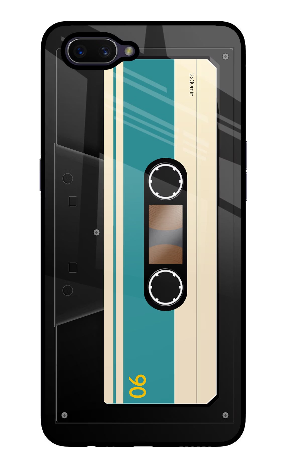 Cassette Oppo A3S Glass Case Back Cover by Casekaro